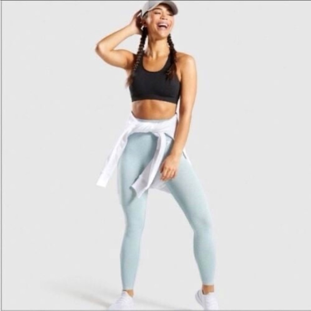 Gymshark vital seamless leggings heathered light green